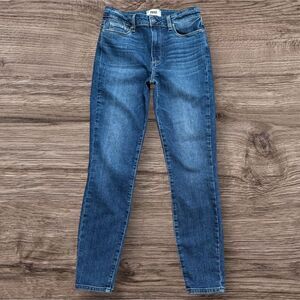 PAIGE High-Rise Slim Straight Jeans - Blue